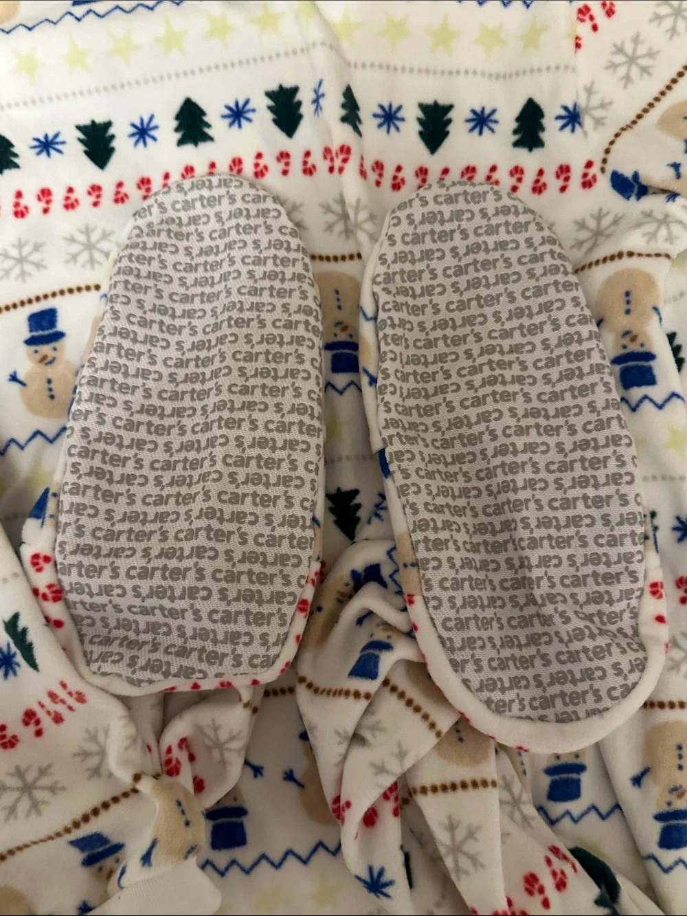Carter's Cream Footed One-Piece Pajama with Multicolor Fair Isle Print